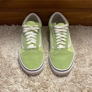 Barley worn Bright Green Old Skool Vans